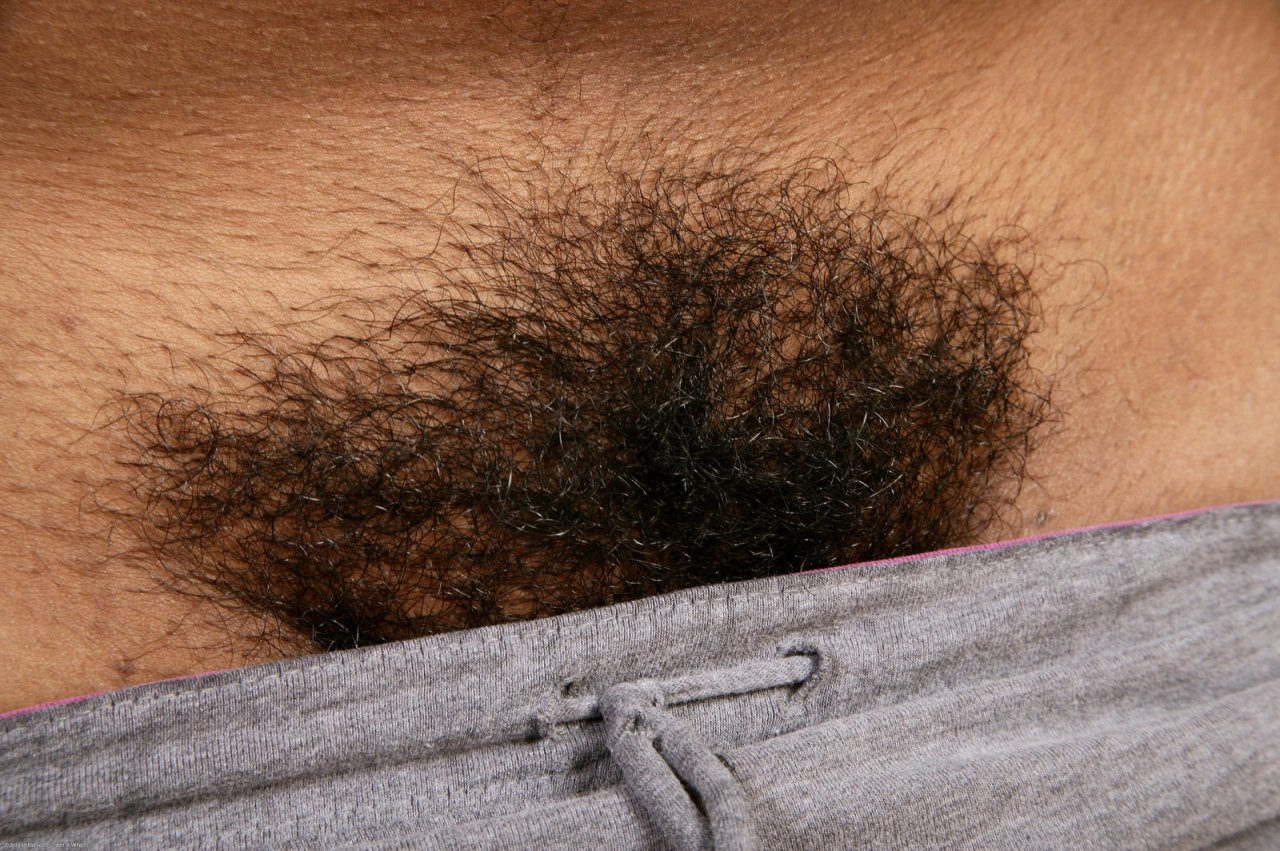 Black curvy Alexis baring hairy twat