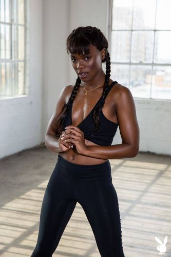 Black skinny Ana Foxxx getting naked