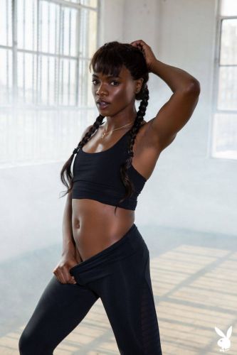 Black skinny Ana Foxxx getting naked