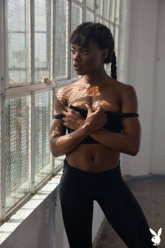 Black skinny Ana Foxxx getting naked