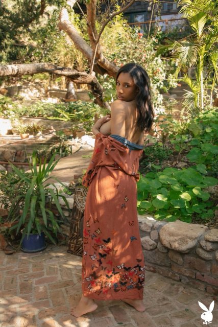 Black adorable naked model Brookliyn Wren