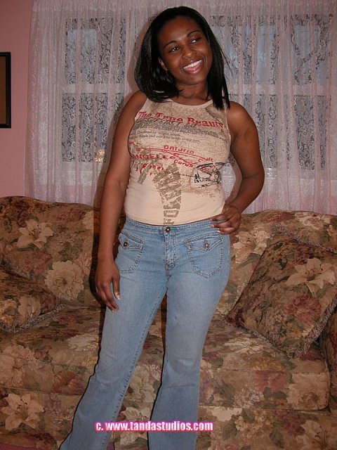 Black curvy beauty Charm stripping off