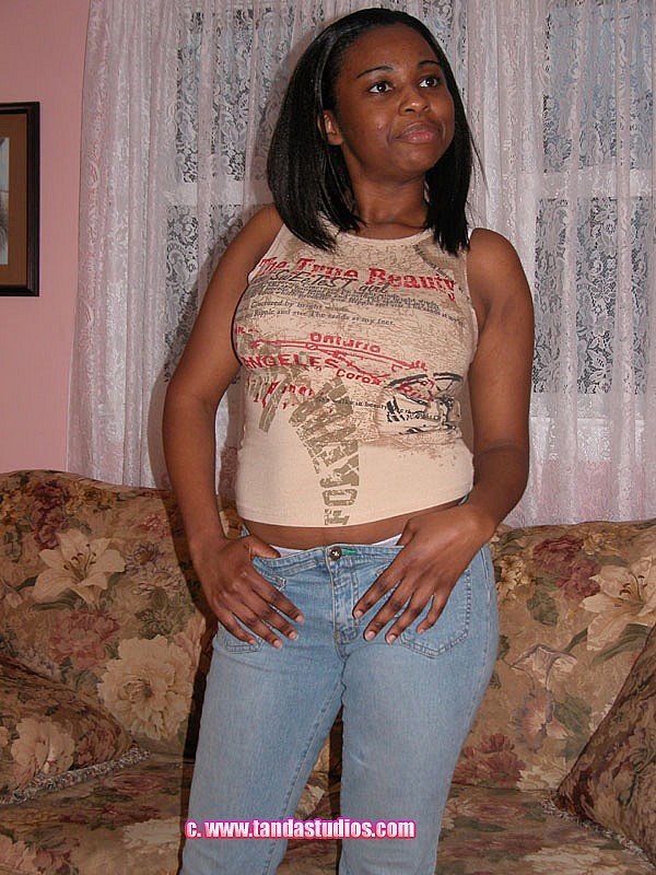 Black curvy beauty Charm stripping off