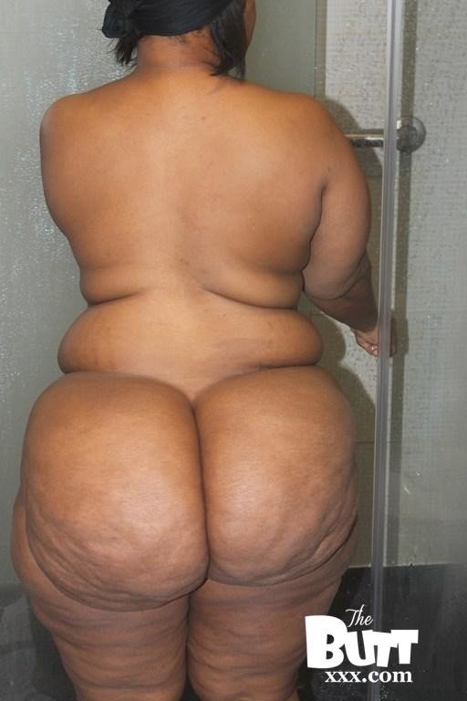 Black BBW Christina Wilson exposing her giant ass