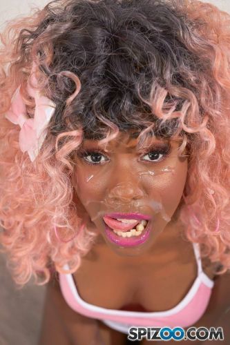 Black Daizy Cooper sucking white cock