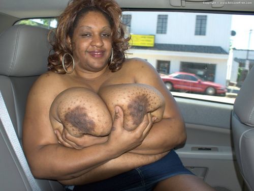 Busty ebony BBW Dlysha posing nude Jonez