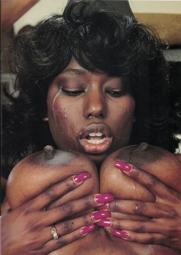 Ebony Ayes drilled by two white cocks