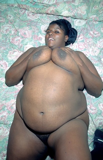 Black mature BBW Ervin Leland sucking white cock