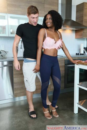 Evi Rei getting fucked by white cock