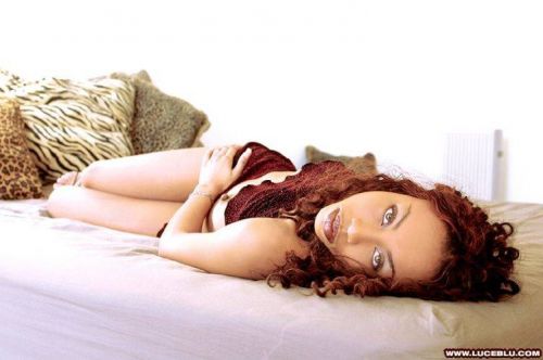 Black stunning Green Eyes getting naked