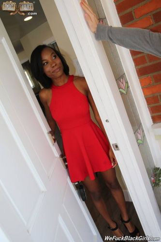 Ivory Logan enjoying two white cocks