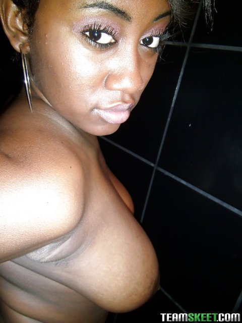 Ebony slut Jenne Stone getting naked