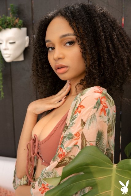 Black adorable Lily Lilac stripping off