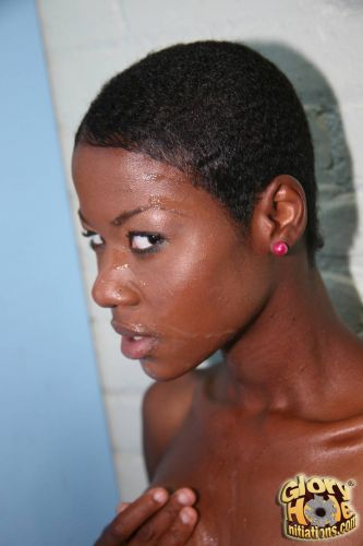 Ebony Luxury Play enjoying glory hole