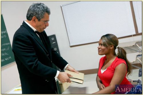 Megan Pryce sucking white cock