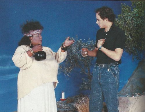 Black mature Miss Twin Towers riding white cock