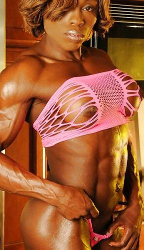 Black Mistress Treasure baring her body