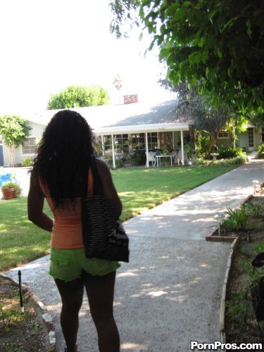 Ebony Ms Platinum riding white cock