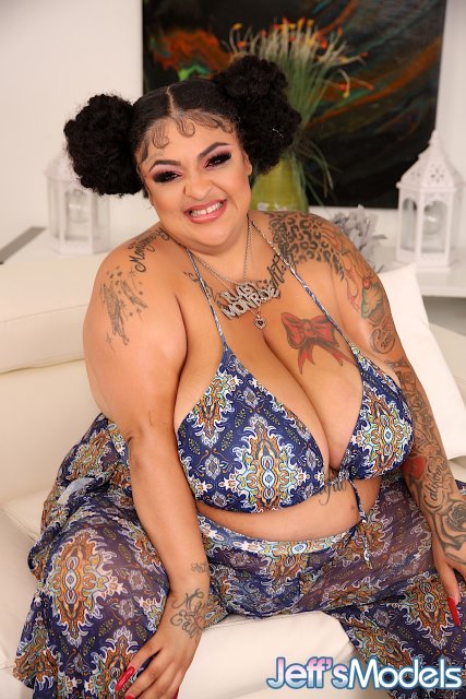 Black BBW Ruby Monroe getting naked