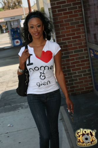 Ebony Stacey Dollar enjoying glory hole