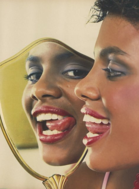 Black classic pornstar Tracy Austin posing nude