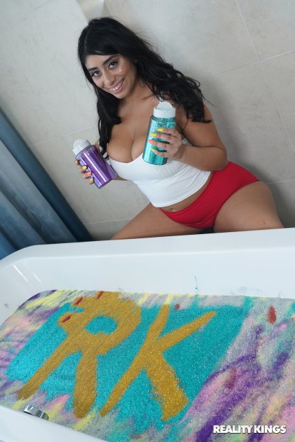 Ebony Violet Myers fucked by white guy