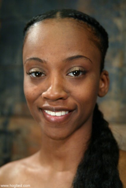 Hogtied black slut Yellow Kitty